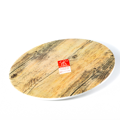 Tagliere Melamina Tondo effetto Legno cm 33